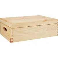 Zeller Houten kist 40x30x14 cm met deksel