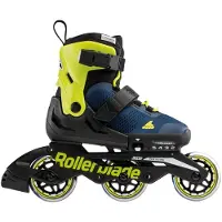 Rollerblade Rolschaatsen - Microblade 3WD - Blue/Limoen - In - - 33/36 - Rolschaatsen