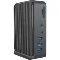 Icy Box IB-DK2261AC Draadloos USB 3.2 Gen 1 (3.1 Gen 1) Type-C Antraciet