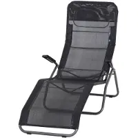 Siena Garden Anco ligstoel 144x72,5x103,5 cm staal/zwart