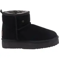 Warmbat Boots Women Wallaby Suede Plateau Black-Schoenmaat 39