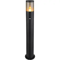 Globo Zwarte terraslamp Xeloo 80 cm - met sensor