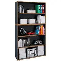 VCM Houten Büro Standplank boekenkast Dossierplank Boekenkastplank Salia 5-voudig breedte 100 cm
