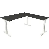Kerkmann Move4 Elektrisch hoogteverstelbaar Zit-sta-bureau Antraciet T-voet 1800 (B) x 1.800 (D) x 1290 (H) mm Hout, Metaal