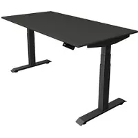 Kerkmann Move4 Elektrisch hoogteverstelbaar Zit-sta-bureau Antraciet T-voet 1600 (B) x 800 (D) x 1290 (H) mm Hout, Metaal