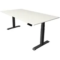 Kerkmann Move4 Elektrisch hoogteverstelbaar Zit-sta-bureau Wit T-voet 2000 (B) x 1.000 (D) x 1290 (H) mm Hout, Metaal