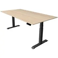 Kerkmann Move4 Elektrisch hoogteverstelbaar Zit-sta-bureau Esdoorn T-voet 2000 (B) x 1.000 (D) x 1290 (H) mm Hout, Metaal