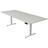 Kerkmann Move4 Elektrisch hoogteverstelbaar Zit-sta-bureau Lichtgrijs T-voet 2500 (B) x 1.000 (D) x 1290 (H) mm Hout, Metaal