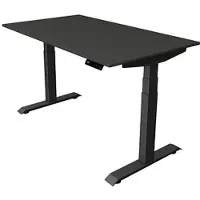 Kerkmann Move4 Elektrisch hoogteverstelbaar Zit-sta-bureau Antraciet T-voet 1400 (B) x 800 (D) x 1290 (H) mm Hout, Metaal
