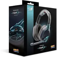 Lexip Naruto Shippuden Kakashi Kamui Over Ear headset Kabel, Bluetooth Stereo Zwart/blauw Headset, Volumeregeling, Microfoon uitschakelbaar (mute) Gamen