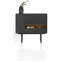 Xooon Modali highboard + LED, 1 deurs eiken fineer/metaal 130x120 cm