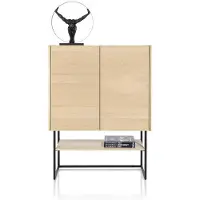 Xooon Carving highboard eiken fineer/metalen frame 120x42 cm