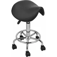 Lowander zadelkruk ergonomisch - Tabouret – Mobiele kruk op wielen – In hoogte verstelbaar van 42-62 cm - Zwart