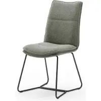 MCA Hampton stoel met metalen onderstel en stoffen bekleding 2 stuks