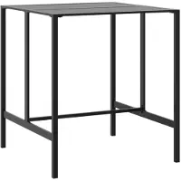 vidaXL Bartafel 100x100x110 cm gepoedercoat staal zwart