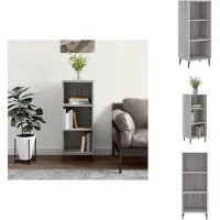 vidaXL Dressoir - Dressoirs - Kast - Wandkast - Dressoir 34,5x32,5x90 cm bewerkt hout grijs sonoma eikenkleurig