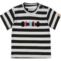 Dirkje T-shirt donkerblauw Jongens Katoen Ronde hals Streep - maat 86