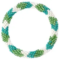 Yehwang Kralenarmbandje figuur - blauw/beige/groen