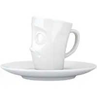 Fiftyeight espresso kop en schotel 80 ml met verbijsterd gezicht