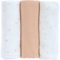 Lassig Mull doeken Swaddle & Burp Blanket L GOTS Moon peach
