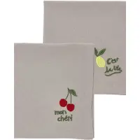 Södahl Bistro Stoffen servetten 40 x 40 cm 2 stuks Green