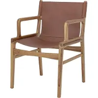 Bloomingville Ollie Lounge Stoel, Bruin, Leer