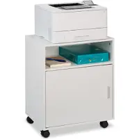 Relaxdays bureaukast op wielen - 3 vakken - 57 x 48 x 34 cm - printerkast - halfhoog