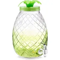 Zeller Drankdispenser - groen - ananas vorm - 4,5 liter - 24 x 19 x 29 cm