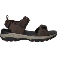 SKECHERS Heren Relaxed Fit Tresmen Ryer Bruine Sandalen (43), Plat, Klittenband, Casual 205112