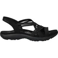 SKECHERS Sandaal 'Reggae Slim - Simply Stretch' zwart