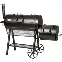 Intratuin Houtskool Barbecue Met Rookoven Texas Grill Houston 155 X 78 X 132 Cm + Barbecue Hoes