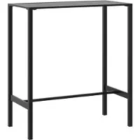vidaXL Bartafel 100x50x110 cm gepoedercoat staal zwart
