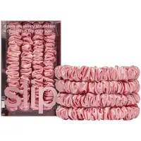 Slip Pure Silk Skinny Scrunchies - Rose Haarelastiek 4 st