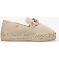 Fred de la bretoniere - June Chain Espadrille Suède Taupe - Maat 36