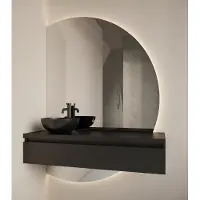 Gliss Design Calypso badkamer spiegel 140 cm rechts