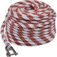 Jero Marine 12mm x 40m Zeilval met Gesplitste Sluiting Wit-Rood