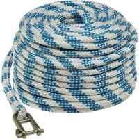 Jero Marine 8mm x 25m Zeilval met Gesplitste Sluiting Wit-Blauw