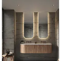 HiPP Spiegel design spv slp2 rechthoek 50x140 cm met afgeronde hoeken met verlichting
