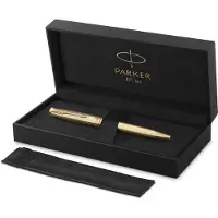 Parker Sonnet Ciselé Special Edition balpen, dop, huls en detail met gouden afwerking, medium, zwarte inkt