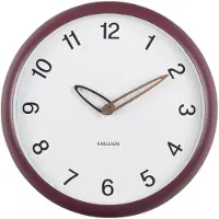 Karlsson Wandklok Bella - Dark mauve - 4.2x30x30cm