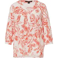 Comma Blouse oranjerood / wit