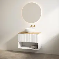 Best design Badmeubelset rigatti 60 cm mat wit + halifax blad