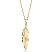 Elli - Elli Halsketting Dames Veerhanger Boho Festival in 925 Sterling Zilver Kettingen