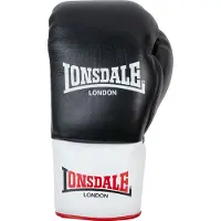 Lonsdale Campton Leather Boxing Gloves Zwart 10 oz L