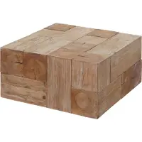 MCW Salontafel -A15c, woonkamertafel, massief rustiek dennenhout MVG-gecertificeerd 30x60x60cm