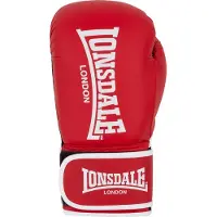 Lonsdale Ashdon Leather Artificial Boxing Gloves Rood 10 oz