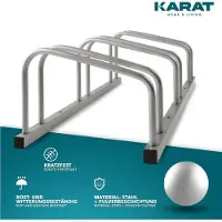 Karat Fietsenrek Linus - Voor Vloer- of Wandmontage - Verschillende Maten - Zilver - Voor 5 Fietsen