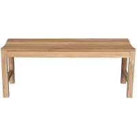 Teakea - Slater Teak Tennisbank 100x46x45 cm - Houten Tuintafelbank van Massief Teak
