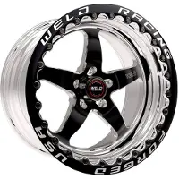 Weld S71 17x10 / 5x120mm BP / 7.2in. BS Black Wheel (High Pad) - Black Single Beadlock MT