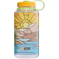 Nalgene - Wide-Mouth Bottle - drinkfles - waterfles - 1000ml Clear Stained River Sustain - BPA free